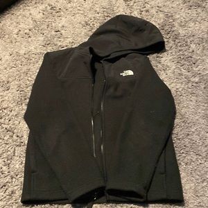 Boys North Face fleece full zip hooded jacket